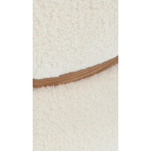 Taburet lemn natur textil alb Mirka 43x40 cm