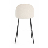 Set 2 scaune bar negru ivoire Carry 51x55x105 cm