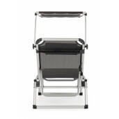 Set 2 sezlonguri gradina gri Piegh 58x193x76 cm