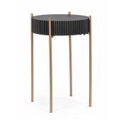 Masuta mdf negru otel cupru Darcy 40.5x64.5 cm