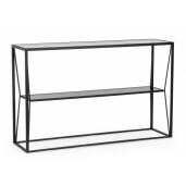 Consola otel negru sticla Hydra 120x32x75 cm