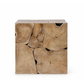 Masuta lemn natur Elwood 40x40x40 cm