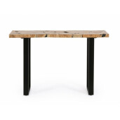 Consola otel negru lemn Elwood 120x40x75 cm