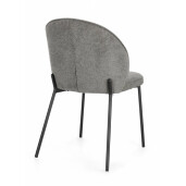 Set 2 scaune otel negru textil gri Wendy 54x60x83 cm