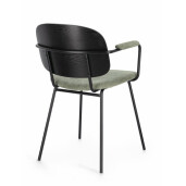 Set 2 scaune negru verde Sienna 57x60x80 cm
