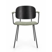 Set 2 scaune negru verde Sienna 57x60x80 cm