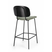 Set 2 scaune bar negru verde Sienna 43.5x52.5x93.5 cm