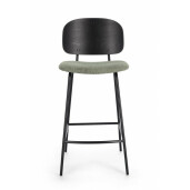 Set 2 scaune bar negru verde Sienna 43.5x52.5x93.5 cm