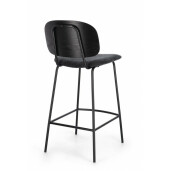 Set 2 scaune bar negru gri Sienna 43.5x52.5x93.5 cm