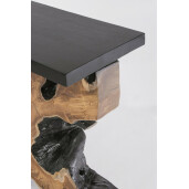 Consola lemn negru maro Marwood 100x35x76 cm