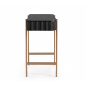 Consola mdf negru otel cupru Darcy 120x40x73 cm