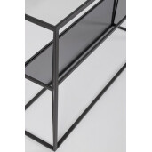 Consola otel negru sticla Hydra 120x32x75 cm