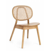 Scaun lemn rattan natur Adolis 49x42x81 cm
