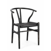 Set 2 scaune negru Artemia 50x49.5x77 cm