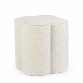 Taburet textil crem Cointa 40x40x45 cm