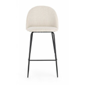 Set 2 scaune bar negru ivoire Carry 51x55x105 cm