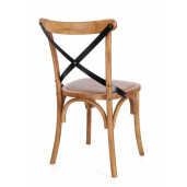 Scaun lemn maro otel negru Cross 50.5x52x87 cm