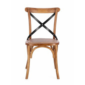 Scaun lemn maro otel negru Cross 50.5x52x87 cm