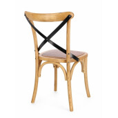 Scaun lemn natur otel negru Cross 50.5x52x87 cm