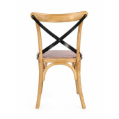 Scaun lemn natur otel negru Cross 50.5x52x87 cm