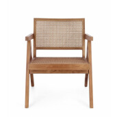 Fotoliu lemn rattan maro Galia 61x68.5x74 cm