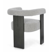 Fotoliu lemn negru textil gri Agape 70x60x71 cm