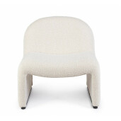 Fotoliu textil crem Bassilla 71x69x72.5 cm