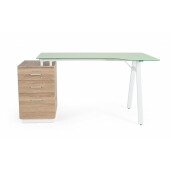 Birou alb maro Charlie 150.5x80x75 cm