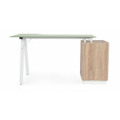Birou alb maro Charlie 150.5x80x75 cm