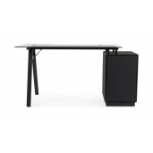 Birou negru Charlie 150.5x80x75 cm