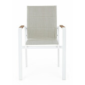 Set 18 scaune gradina gri alb Kubik 56.5x62x88 cm