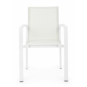 Set 16 scaune gradina alb Konnor 56.2x60x88 cm