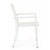 Set 16 scaune gradina alb Konnor 56.2x60x88 cm