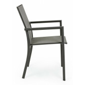 Set 16 scaune gradina gri antracit Konnor 56.2x60x88 cm