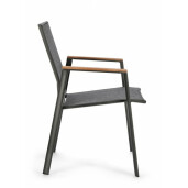 Set 16 scaune gradina gri antracit Cameron 59x61x88 cm