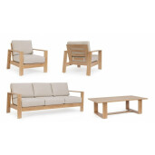 Set mobilier gradina aluminiu textil Baltic 206x85.5x83 cm