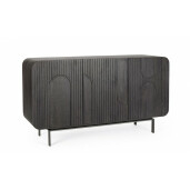 Comoda 3 usi lemn mango negru Orissa 145x42x82 cm