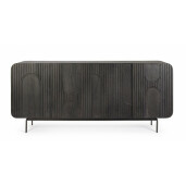 Comoda 4 usi lemn mango negru Orissa 180x42x82 cm
