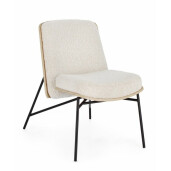 Fotoliu otel negru textil ivoire Emerson 59x71x80 cm