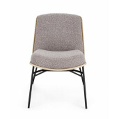 Fotoliu otel negru textil taupe Emerson 59x71x80 cm