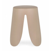 Taburet piele ecologica ivoire Imogen 37x47 cm