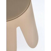 Taburet piele ecologica ivoire Imogen 37x47 cm