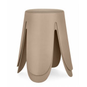 Taburet piele ecologica ivoire Imogen 37x47 cm