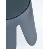 Taburet piele ecologica albastra Imogen 37x47 cm
