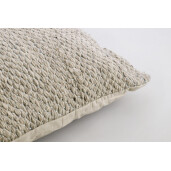 Set 2 perne podea poliester natur albastru Nirmal 80x80 cm