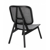 Fotoliu lemn rattan negru Yves 67x80x91.5 cm
