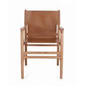 Scaun lemn piele naturala Caroline 57x58x85 cm