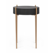 Masuta mdf negru otel cupru Darcy 40.5x64.5 cm