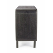 Comoda 3 usi lemn mango negru Orissa 145x42x82 cm