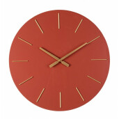 Ceas perete caramiziu auriu Timeline 60x5 cm